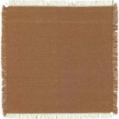 Serviettes - Serviette de table recyclée Kalea Tabac 45 x 45 - MAISON VIVARAISE - SDE VIVARAISE WINKLER