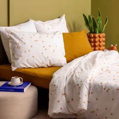 Bed linens - Duvet Cover Odette Milk/Bronze 260 X 240 - LA CERISE SUR LE GATEAU