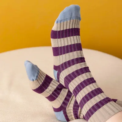Chaussettes - Chaussettes Colette Burgundy 36/38 - LA CERISE SUR LE GATEAU