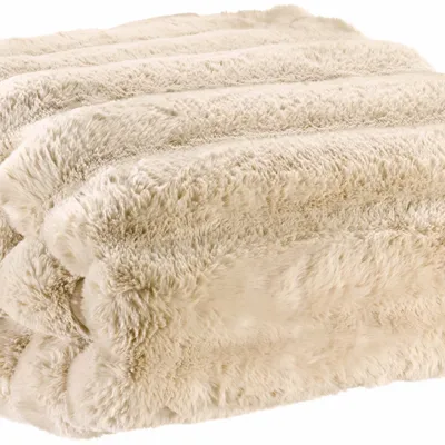 Plaids - Plaid Astrid Naturel 140 x 180 - MAISON VIVARAISE - SDE VIVARAISE WINKLER