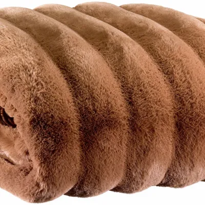 Throw blankets - Astrid Maxi Throw Moka 180 X 220 - MAISON VIVARAISE - SDE VIVARAISE WINKLER