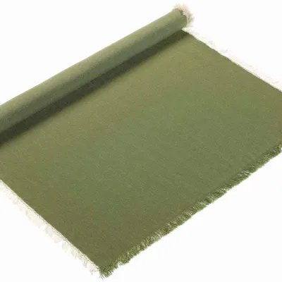 Linge de table textile - Chemin de table recyclée Kalea Épicéa 50 x 150 - MAISON VIVARAISE - SDE VIVARAISE WINKLER