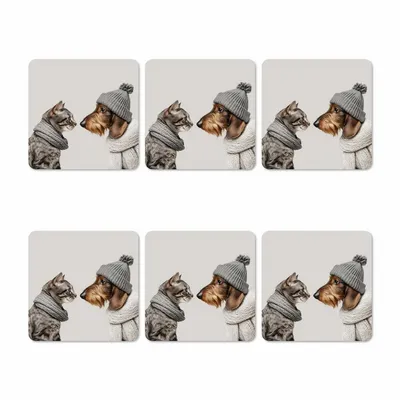 Cadeaux - Coffret Dessous de Verre Cats & Dogs II - MA CHÉRIE MON AMOUR