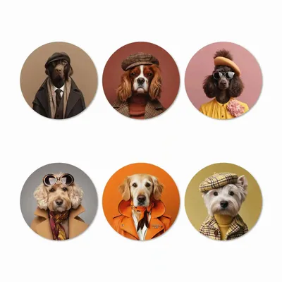 Cadeaux - Coffret Dessous de Verre Funny Dogs VI - MA CHÉRIE MON AMOUR