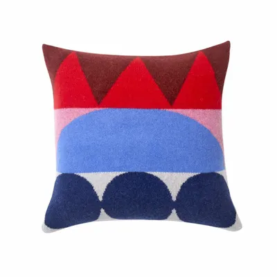 Fabric cushions - Totem Large Square Cushion - Red - DONNA WILSON