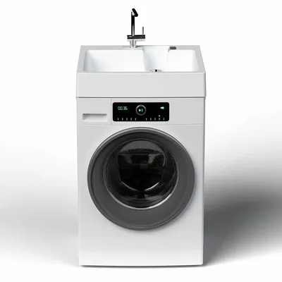 Lavabos - Mongardi : Supera, Bac gain de place en résine, Installable sur le lave-linge, Résistant aux acides, Facile à monter, Pré-perçable pour installer un robinet, 60L × 60P × 11H cm, Blanc - MONGARDI