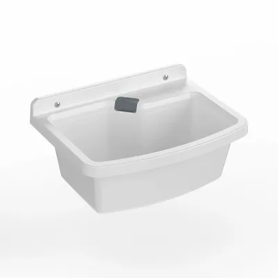 Lavabos - Mongardi : Évier multifonction Linea Vela en résine, Fixation murale, Résistant aux acides, Intérieur et Extérieur, 50L × 39P × 24H cm, Blanc - MONGARDI
