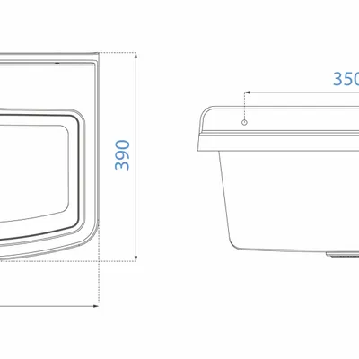 Lavabos - Mongardi : Évier multifonction Linea Vela en résine, Fixation murale, Résistant aux acides, Intérieur et Extérieur, 50L × 39P × 24H cm, Blanc - MONGARDI