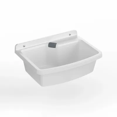 Lavabos - Mongardi : Évier multifonction Linea Vela en résine, Fixation murale, Résistant aux acides, Intérieur et Extérieur, 60L × 45P × 25H cm, Blanc - MONGARDI