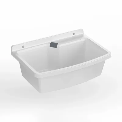 Lavabos - Mongardi : Évier multifonction Linea Vela en résine, Fixation murale, Résistant aux acides, Intérieur et Extérieur, 69L × 49P × 29H cm, Blanc - MONGARDI