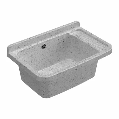 Lavabos - Mongardi : Évier multifonction en résine, Fixation murale, Résistant aux acides, Intérieur et Extérieur, 58,3L × 38,5P × 26H cm, Granit - MONGARDI