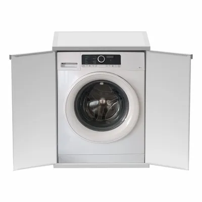 Lavabos - Mongardi : Housse pour lave-linge en résine, Universelle, Facile à monter, Intérieur et Extérieur, 68,5L x 64,5P x 88H cm, Blanc - MONGARDI