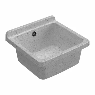 Lavabos - Mongardi : Évier multifonction en résine, Fixation murale, Résistant aux acides, Intérieur et Extérieur, 39L × 39P × 24H cm, Granit - MONGARDI