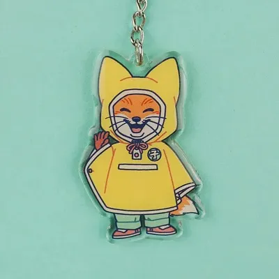 Decorative objects - Recycled acrylic keychain  “Kiki - Rain Cape” - YEAAAH! STUDIO
