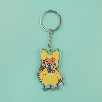 Decorative objects - Recycled acrylic keychain  “Kiki - Rain Cape” - YEAAAH! STUDIO