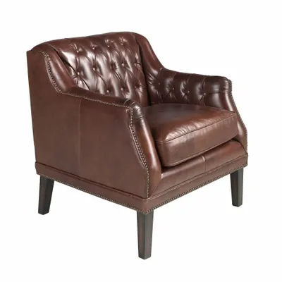 Fauteuils - Fauteuil Chester en cuir marron cognac - ANGEL CERDÁ