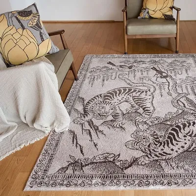 Affiches - Deux paires de tapis en forme de tigre et de pagpies - BON`EE(LIVING ART BRAND)