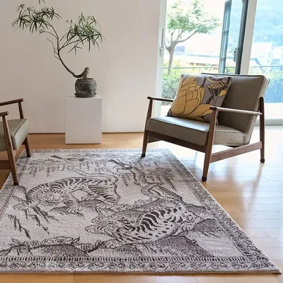 Affiches - Deux paires de tapis en forme de tigre et de pagpies - BON`EE(LIVING ART BRAND)