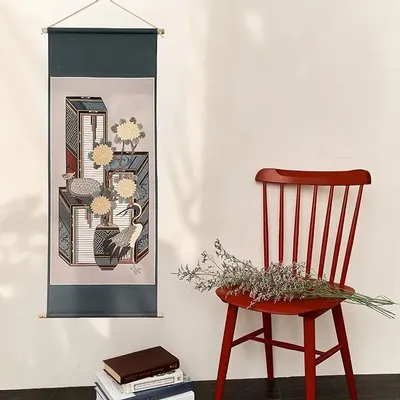 Affiches - Parchemin mural artistique de Chaekgeori Minhwa - BON`EE(LIVING ART BRAND)