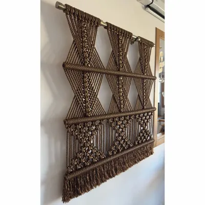 Tapisseries - Tenture Murale Macramé Fondation Marron - NŒULUXE