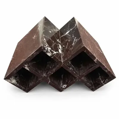 Design objects - Rosso Levanto marble wine bottle holder - SAGIT