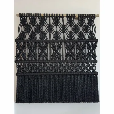 Tapestries - Macrame Wall Hanging Fondation Black - NŒULUXE