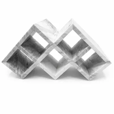 Objets design - Porte-bouteille de vin en marbre carrara gris clair - SAGIT
