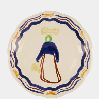 Assiettes au quotidien - Hand-Painted Comporta The Harvester Stoneware Dinner Plate - HOUSE OF CAPRICORN