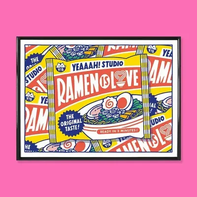Poster - Print "Ramen is Love” (Size 30x40cm) - YEAAAH! STUDIO