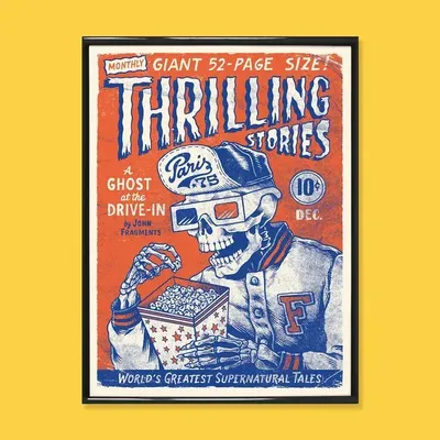 Poster - Print " Thrilling Stories” (Size 30x40cm) - YEAAAH! STUDIO