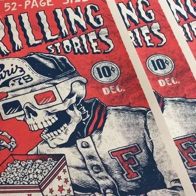 Poster - Print " Thrilling Stories” (Size 30x40cm) - YEAAAH! STUDIO