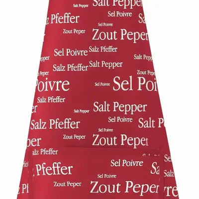Tabliers de cuisine - Tablier de cuisine Sel & Poivre Rouge 80 X 85 - MAISON VIVARAISE - SDE VIVARAISE WINKLER