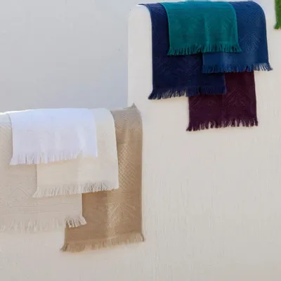 Bath towels - Zoé Bath Towel Craie 50 X 100 - MAISON VIVARAISE - SDE VIVARAISE WINKLER