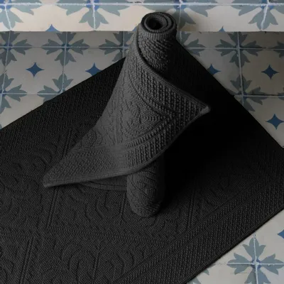 Other bath linens - Enzo Bath Mat Carbone 54 X 64 - MAISON VIVARAISE - SDE VIVARAISE WINKLER