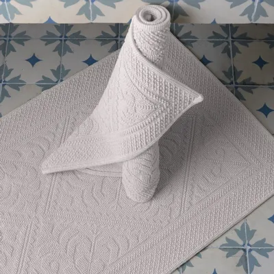 Autres linges de bain - Tapis Enzo Ciment 54 X 64 - MAISON VIVARAISE - SDE VIVARAISE WINKLER