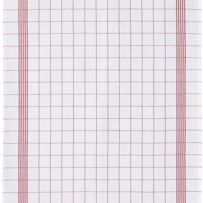 Dish towels - Carreaux Linen-Cotton Tea Towel Rouge 55 X 75 - MAISON VIVARAISE - SDE VIVARAISE WINKLER