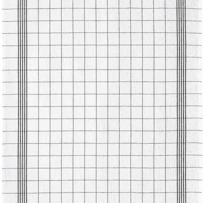 Dish towels - Carreaux Linen-Cotton Tea Towel Noir 55 X 75 - MAISON VIVARAISE - SDE VIVARAISE WINKLER