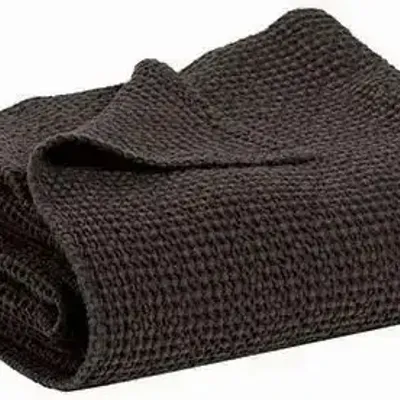 Linge de lit - Jeté de lit Maïa carbone 180 x 260 - MAISON VIVARAISE - SDE VIVARAISE WINKLER
