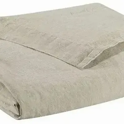 Linge de lit - Drap plat Zeff naturel 240 x 300 - MAISON VIVARAISE - SDE VIVARAISE WINKLER