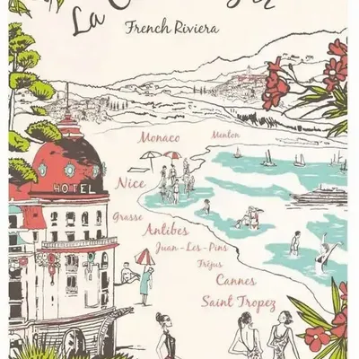 Dish towels - Provence - Côte d'Azur Tea Towel Écru 72 X 48 - MAISON VIVARAISE - SDE VIVARAISE WINKLER