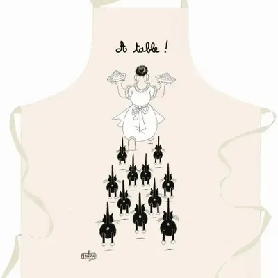 Tabliers de cuisine - Tablier À table Ecru 85 X 72 - MAISON VIVARAISE - SDE VIVARAISE WINKLER