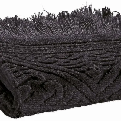 Bath towels - Zoé Guest Towel Carbone 30 X 50 - MAISON VIVARAISE - SDE VIVARAISE WINKLER