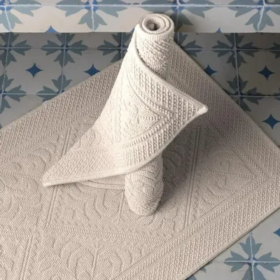 Other bath linens - Enzo Bath Mat Craie 70 X 140 - MAISON VIVARAISE - SDE VIVARAISE WINKLER