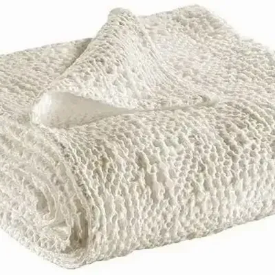 Bed linens - Tana Bed Throw Craie 180 X 260 - MAISON VIVARAISE - SDE VIVARAISE WINKLER