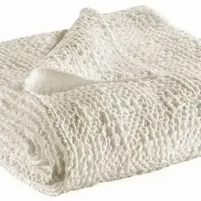 Bed linens - Tana Bed Throw Craie 260 X 260 - MAISON VIVARAISE - SDE VIVARAISE WINKLER
