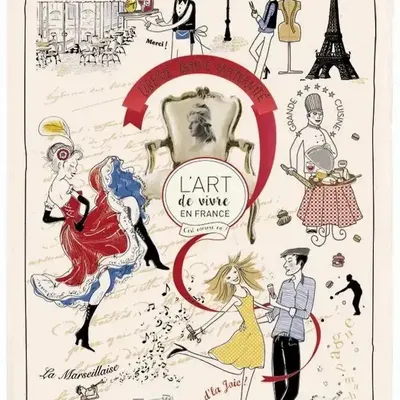 Dish towels - Kitchen Towel Art De Vivre Ecru 48 X 72 - MAISON VIVARAISE - SDE VIVARAISE WINKLER