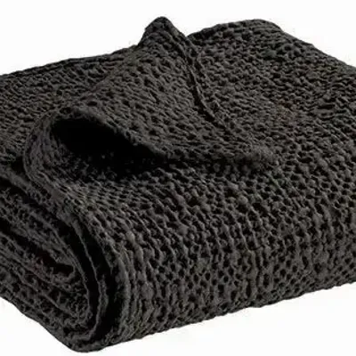 Bed linens - Tana Bed Throw Carbone 180 X 260 - MAISON VIVARAISE - SDE VIVARAISE WINKLER