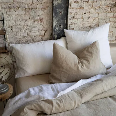 Linge de lit - Taie d'oreiller Zeff Craie 50 x 75 - MAISON VIVARAISE - SDE VIVARAISE WINKLER