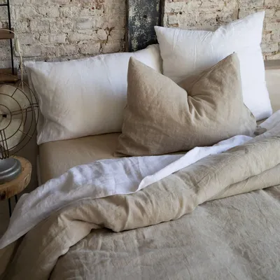 Bed linens - Duvet Cover Stonewashed Zeff Orage 240 X 220 - MAISON VIVARAISE - SDE VIVARAISE WINKLER