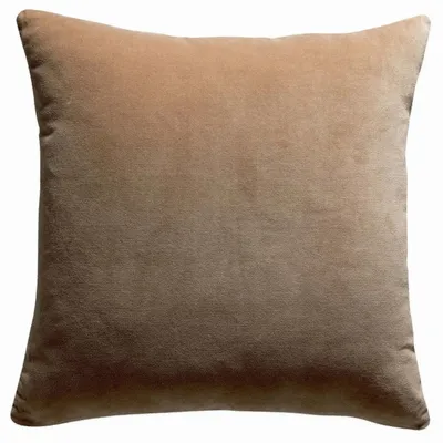 Coussins - Coussin uni Elise Camel 45 x 45 - MAISON VIVARAISE - SDE VIVARAISE WINKLER